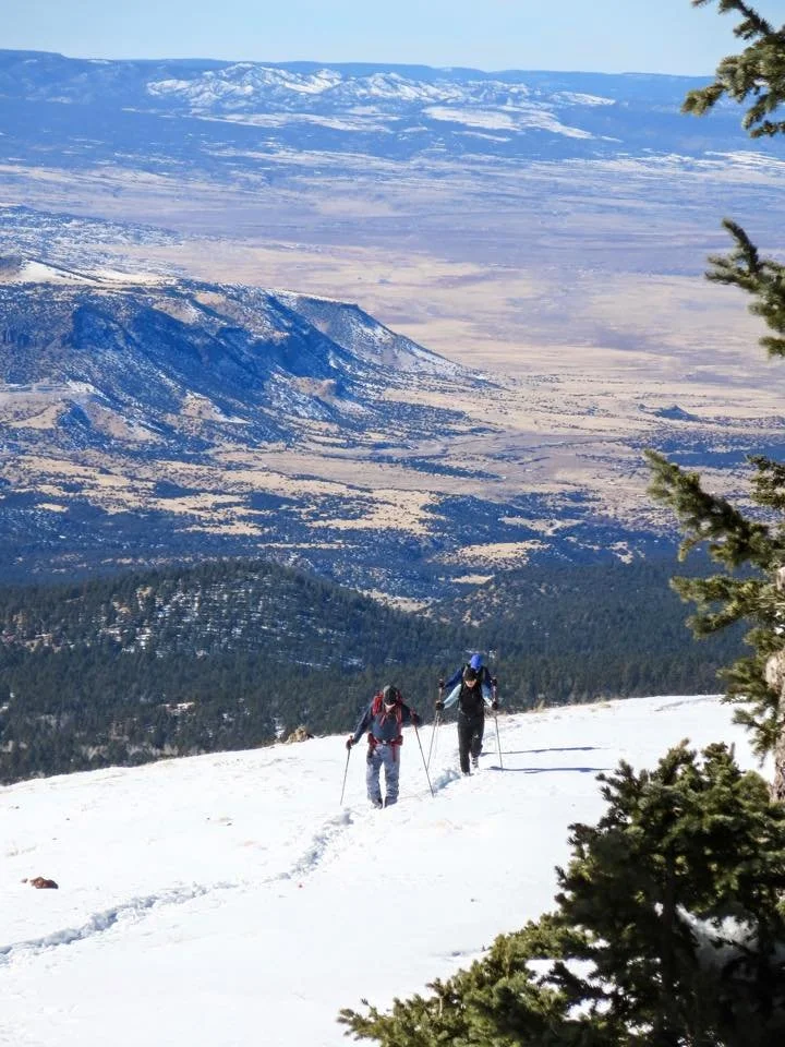 Skiers head up Heartbreak Hill during the Mt. Taylor Quadrathlon