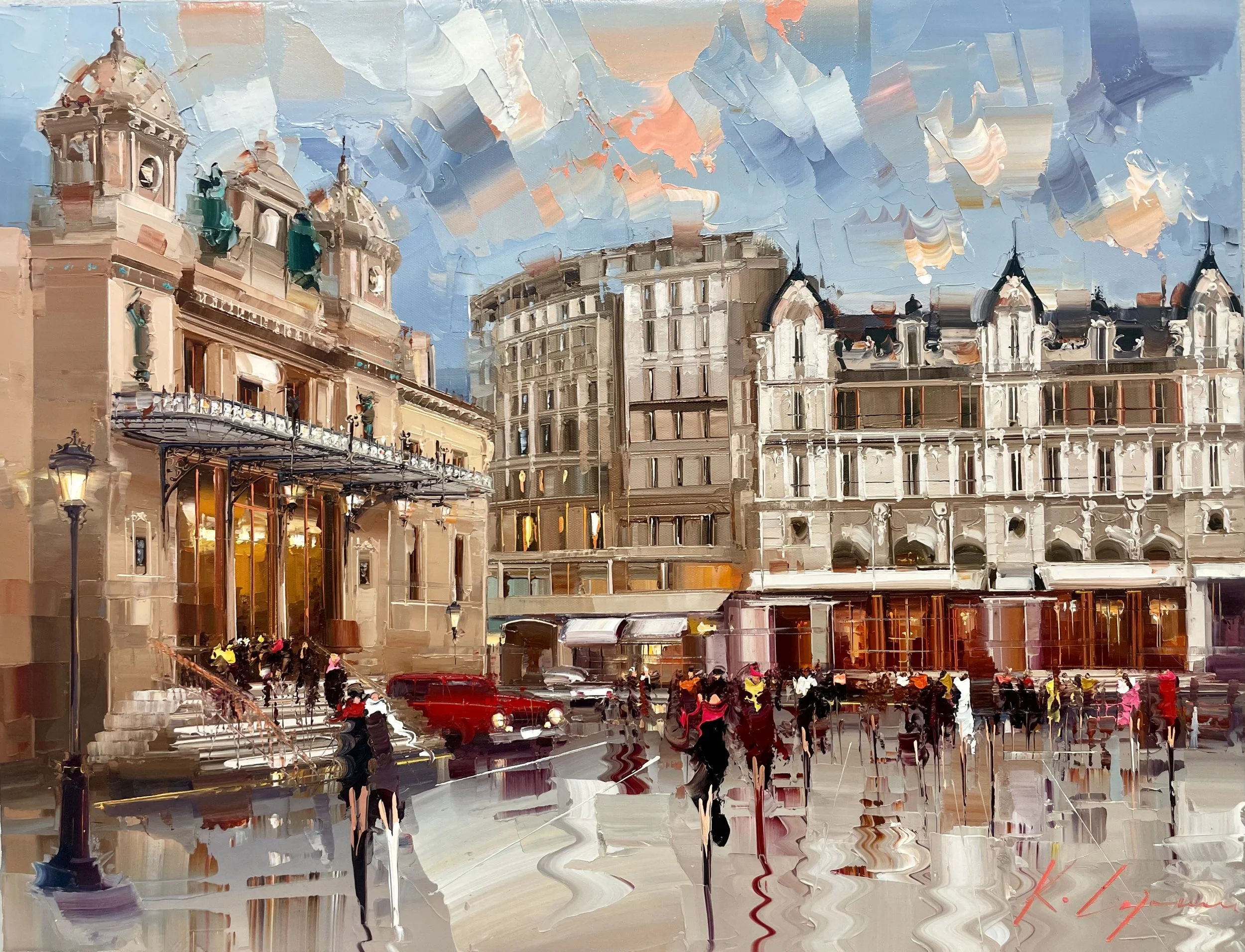 'A Moment in Monte Carlo' - Oil on Canvas - 20 x 26 in