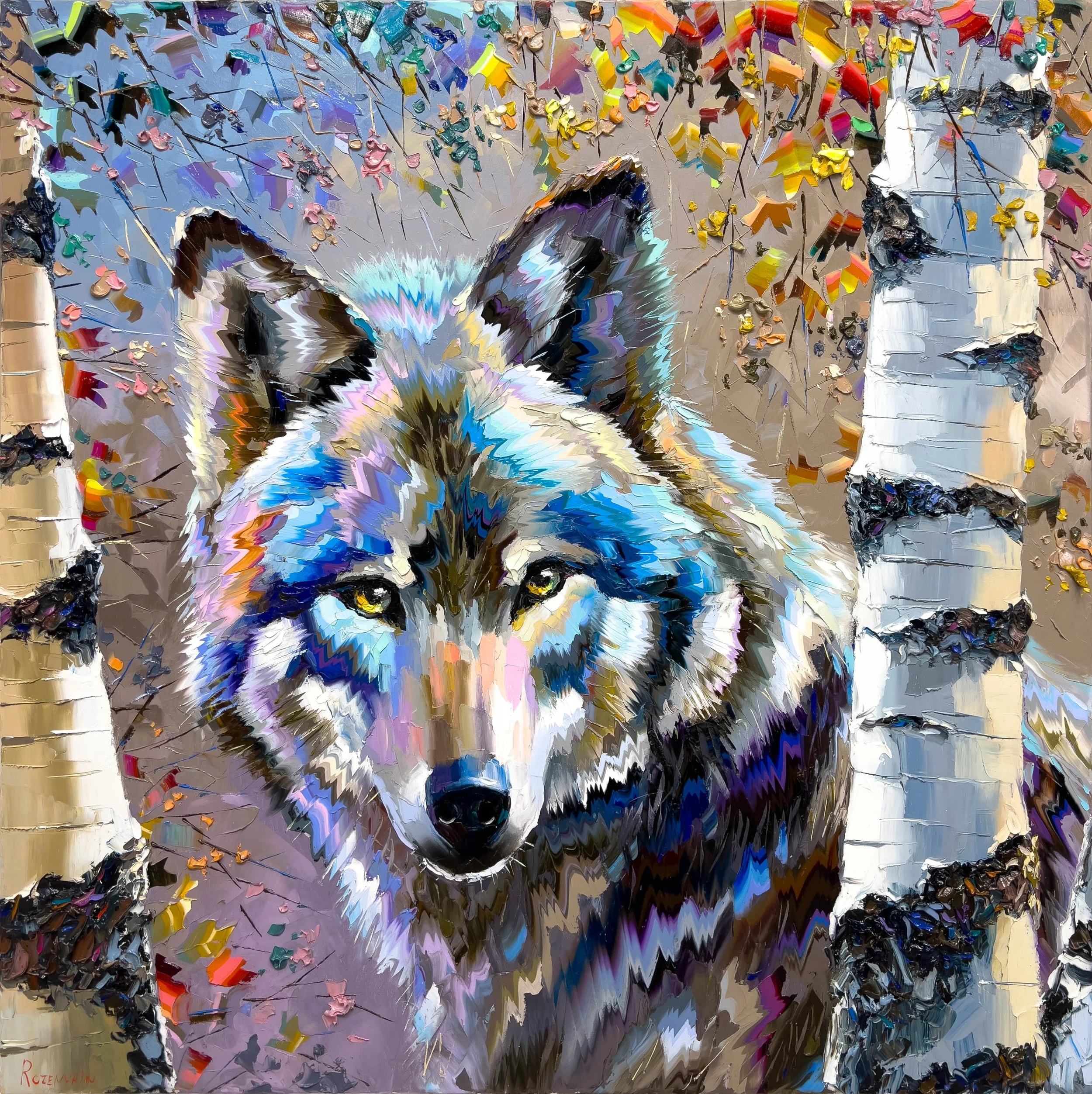 'Messenger of the Forest' - Oil on Canvas - 40 x 40 in