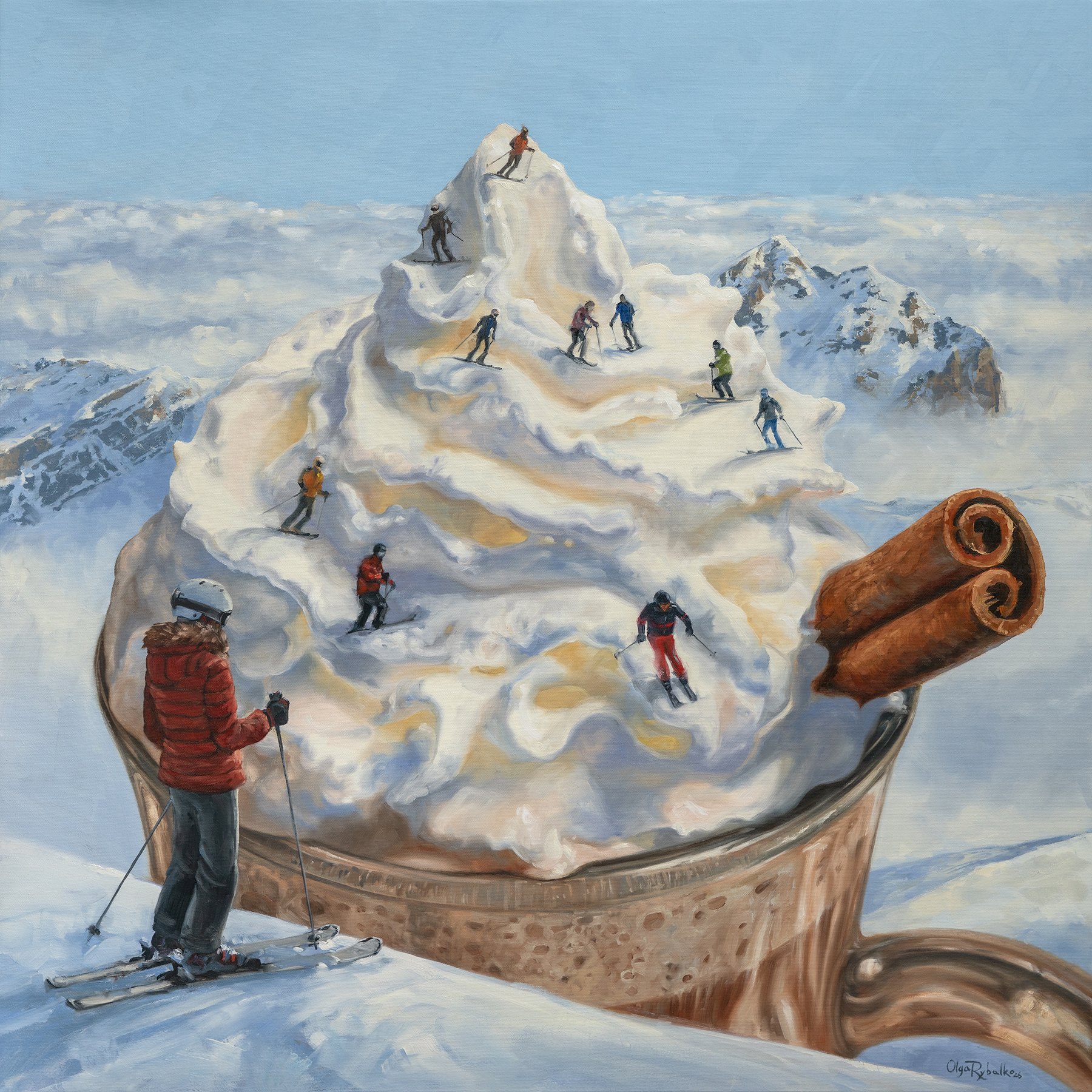 'Whipped Slopes' - Oil on Canvas - 30 x 30 in