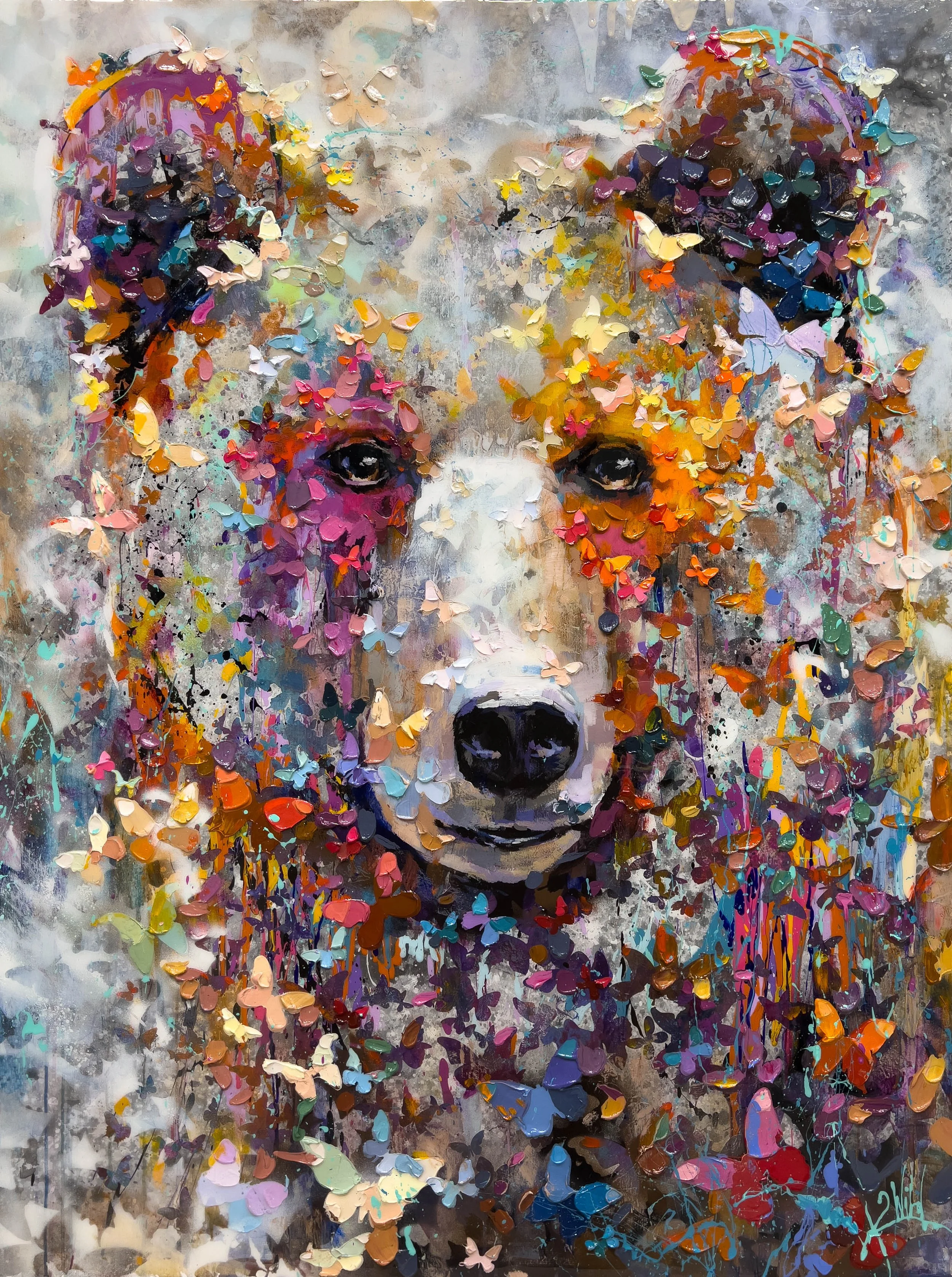 'First Breath of Spring' - Acrylic and resin on panel - 48 x 36 in