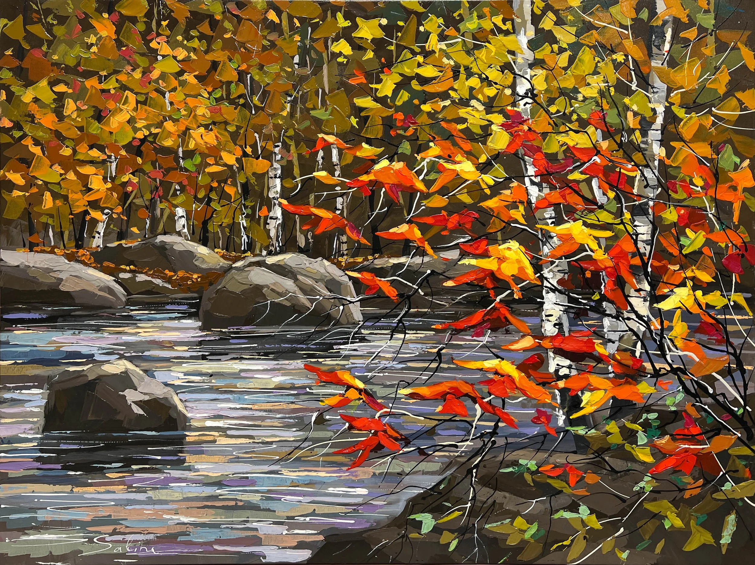 'Fall Awakening' - Acrylic on canvas - 36 x 48 in