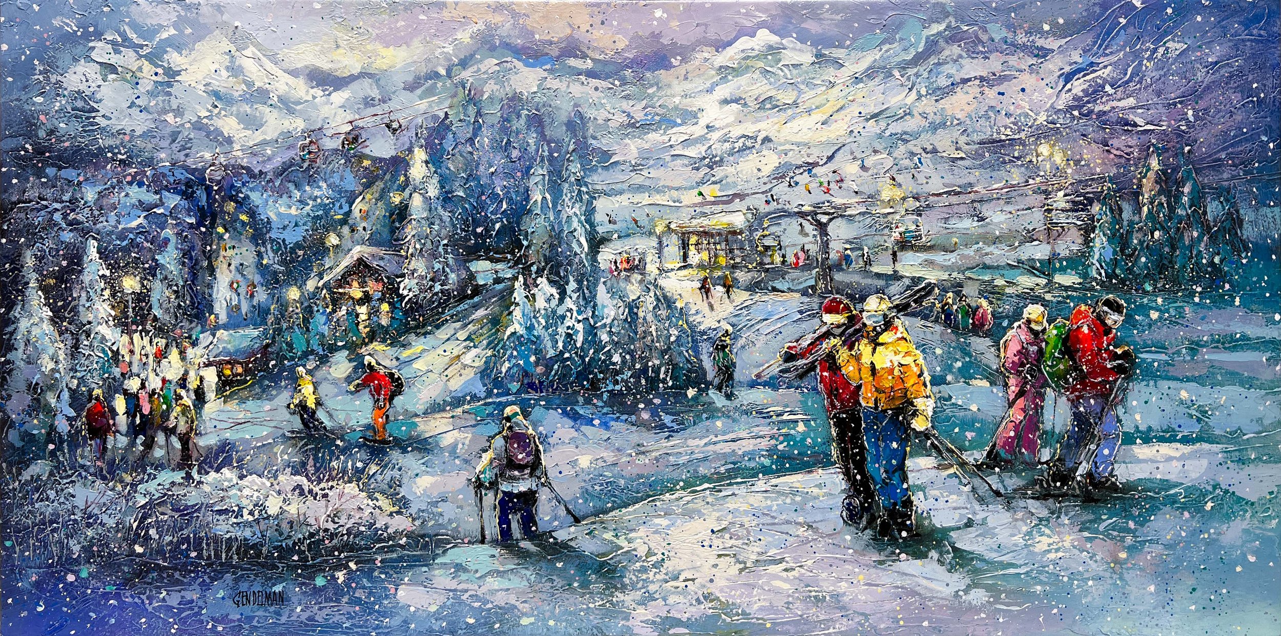 'Home of Joy'  - Acrylic on Canvas - 24 x 48 in
