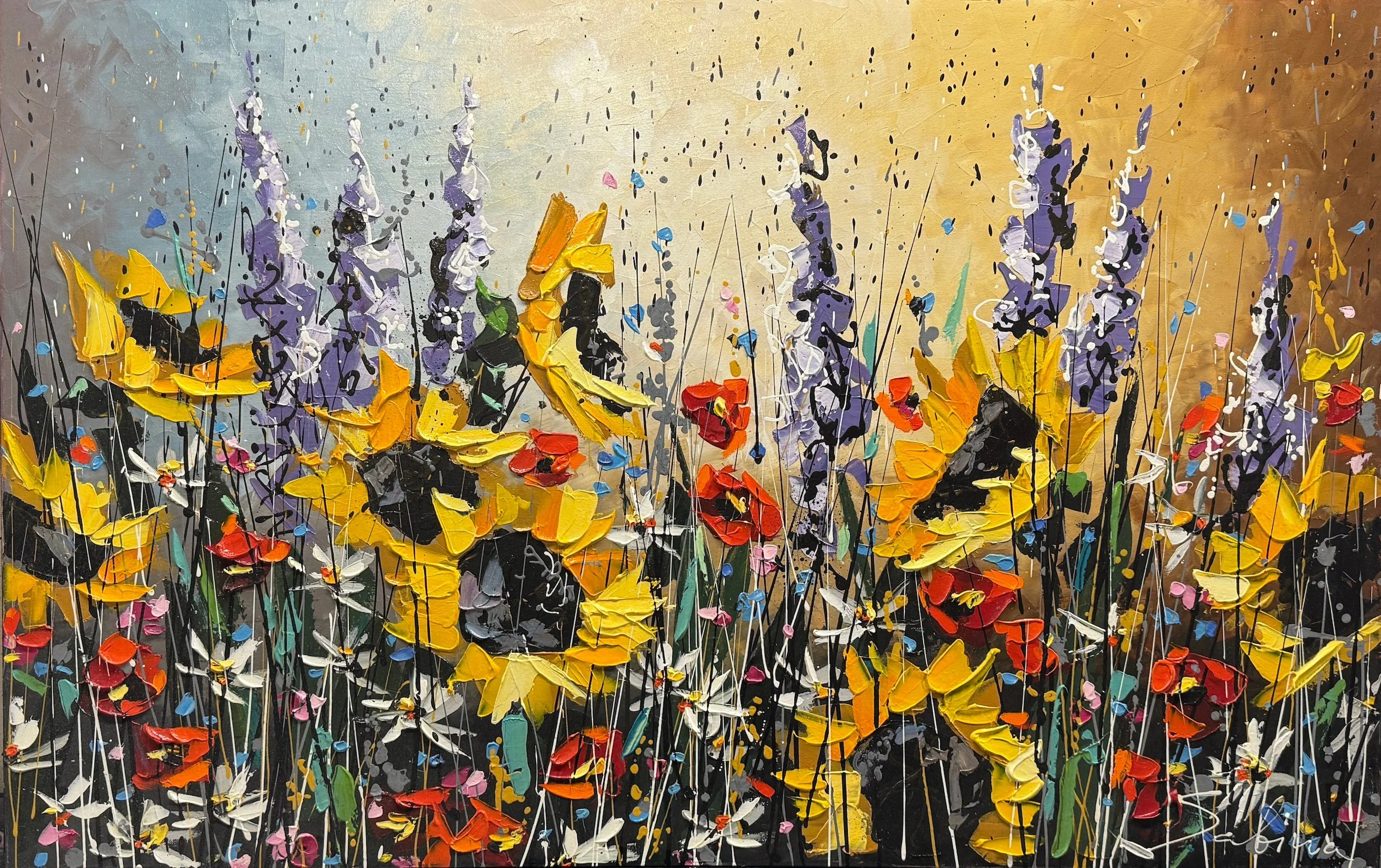 'Fleeting Beauty' - Acrylic on canvas - 30 x 48 in