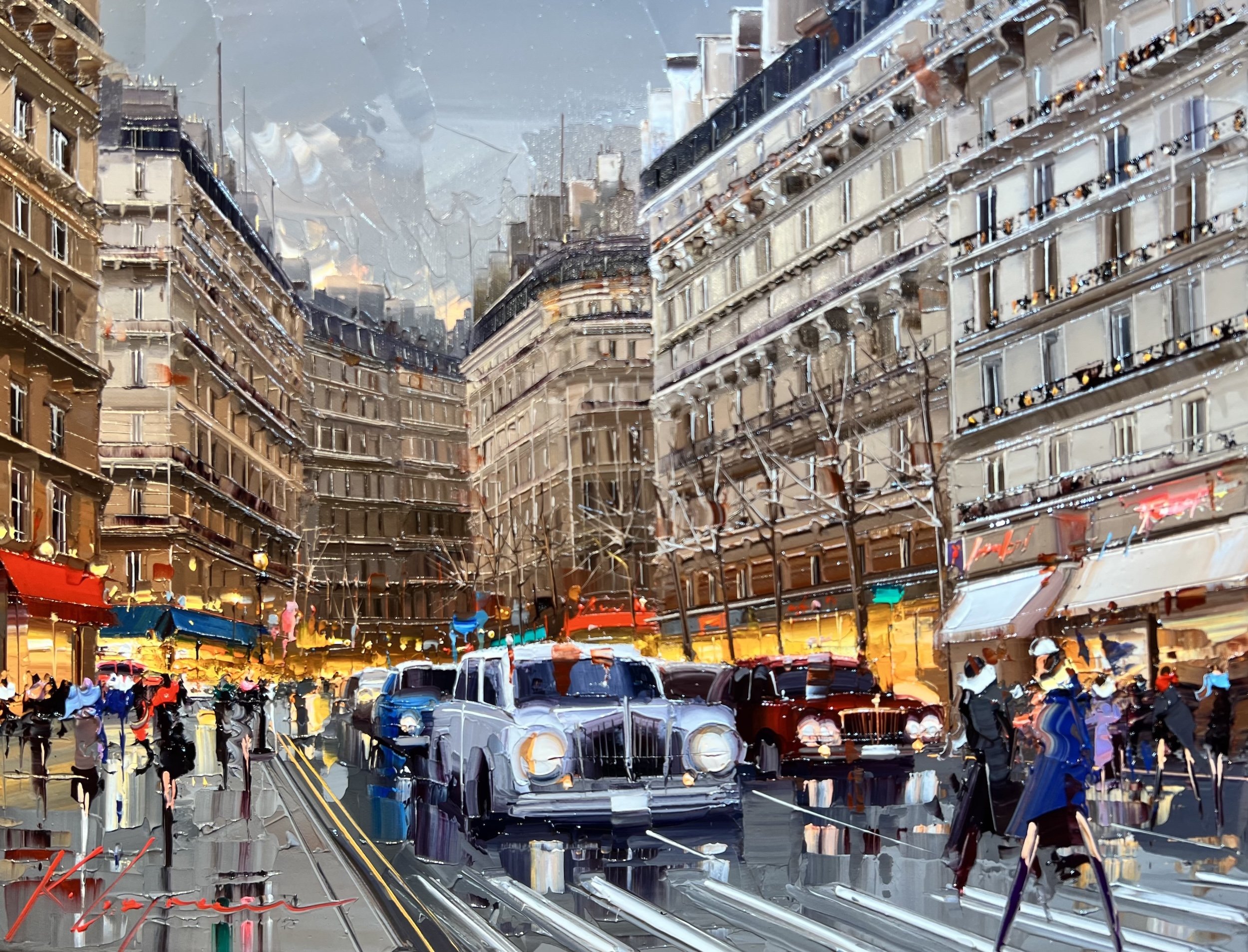 'Paris in Motion' - Oil on Canvas - 14 x 18 in