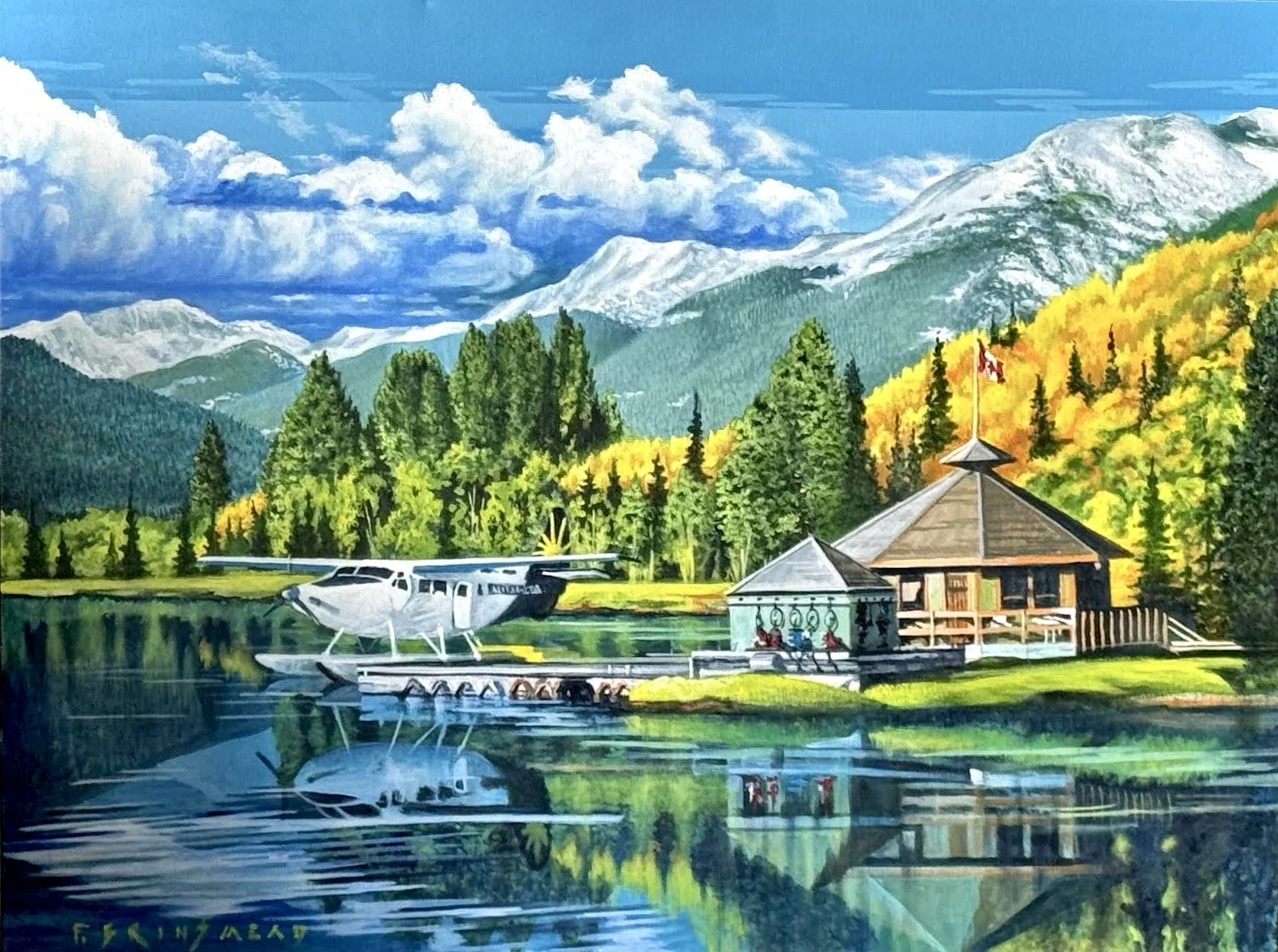 'Green Lake, Whistler B.C.' - Acrylic on Canvas - 30 x 40 in