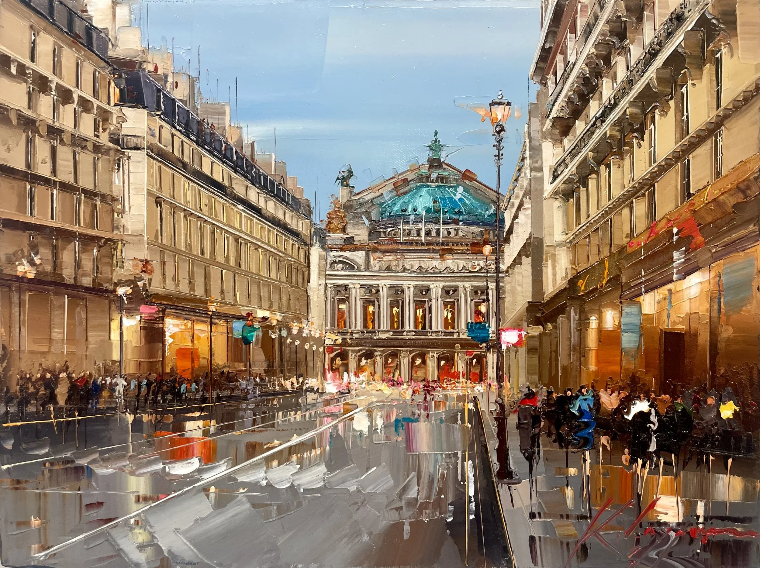 'The Lovers' Promenade' - Oil on Canvas - 12 x 16 in