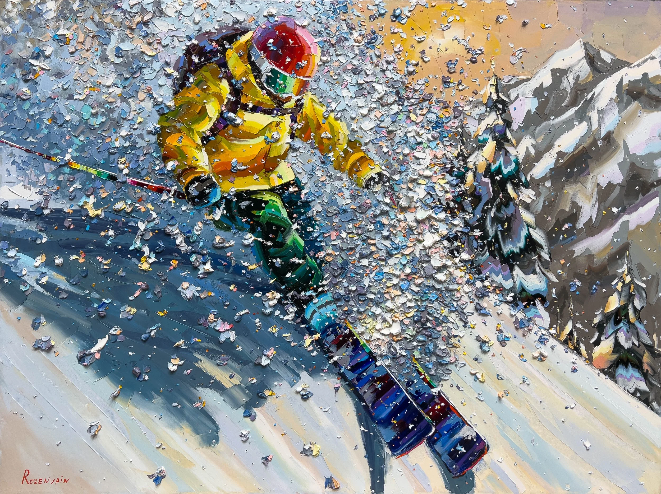 'Where Winter Comes Alive' - Oil on canvas -  36 x 48 in