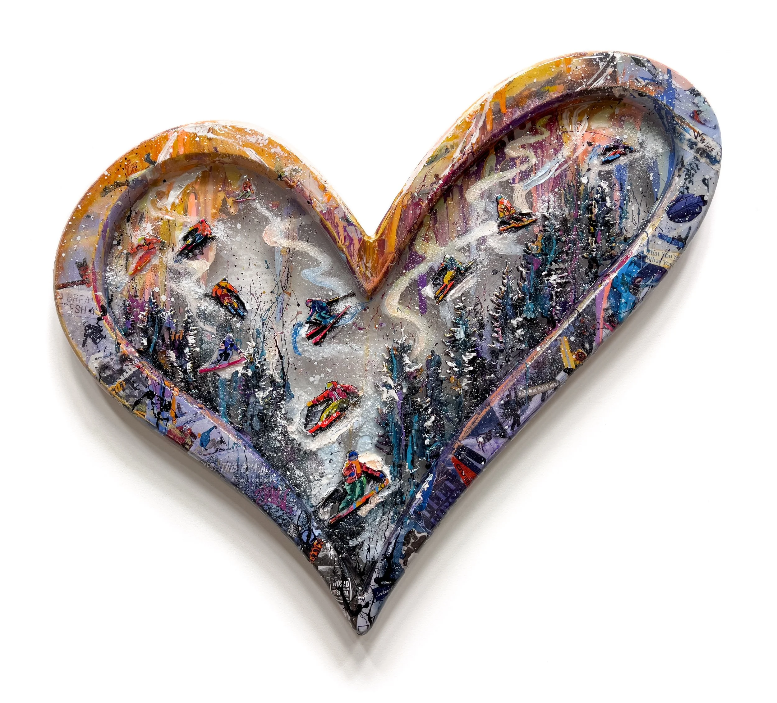 'Always Beside You' Mixed Media Wall Sculpture - 26.5 x 30 in