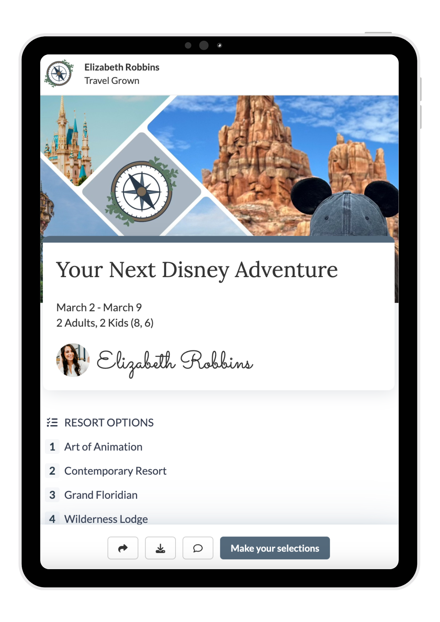 A sample Travel Grown proposal