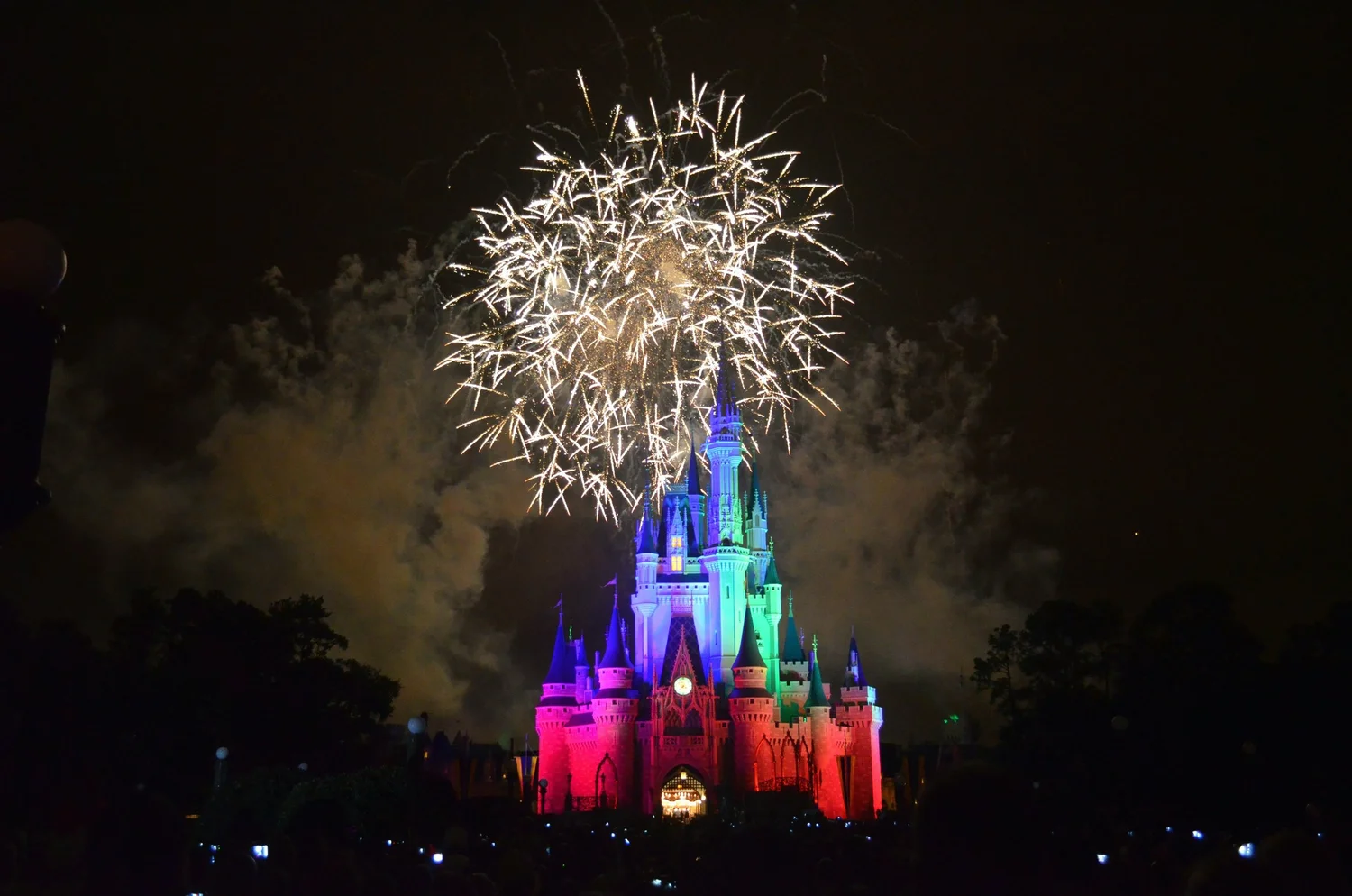 Fireworks over Cinderella Castle