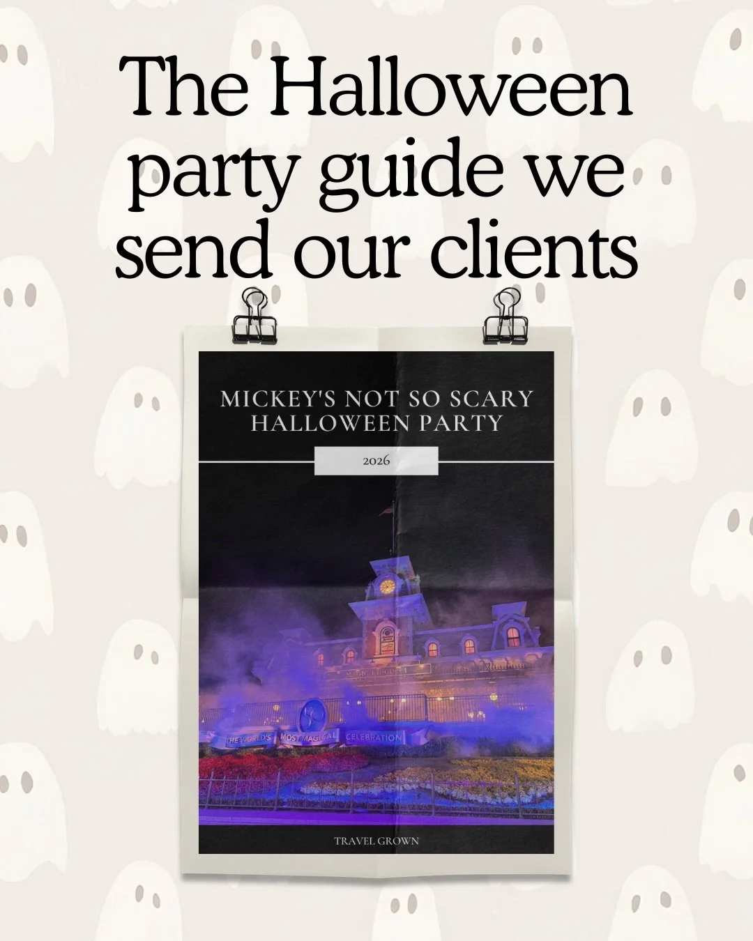The easiest way to prep for the Halloween party! Just book your tickets with Travel Grown and get our free guide. 

You do not have to be staying on site to use our services. 🎃

#mickeysnotsoscaryhalloweenparty #disneytips