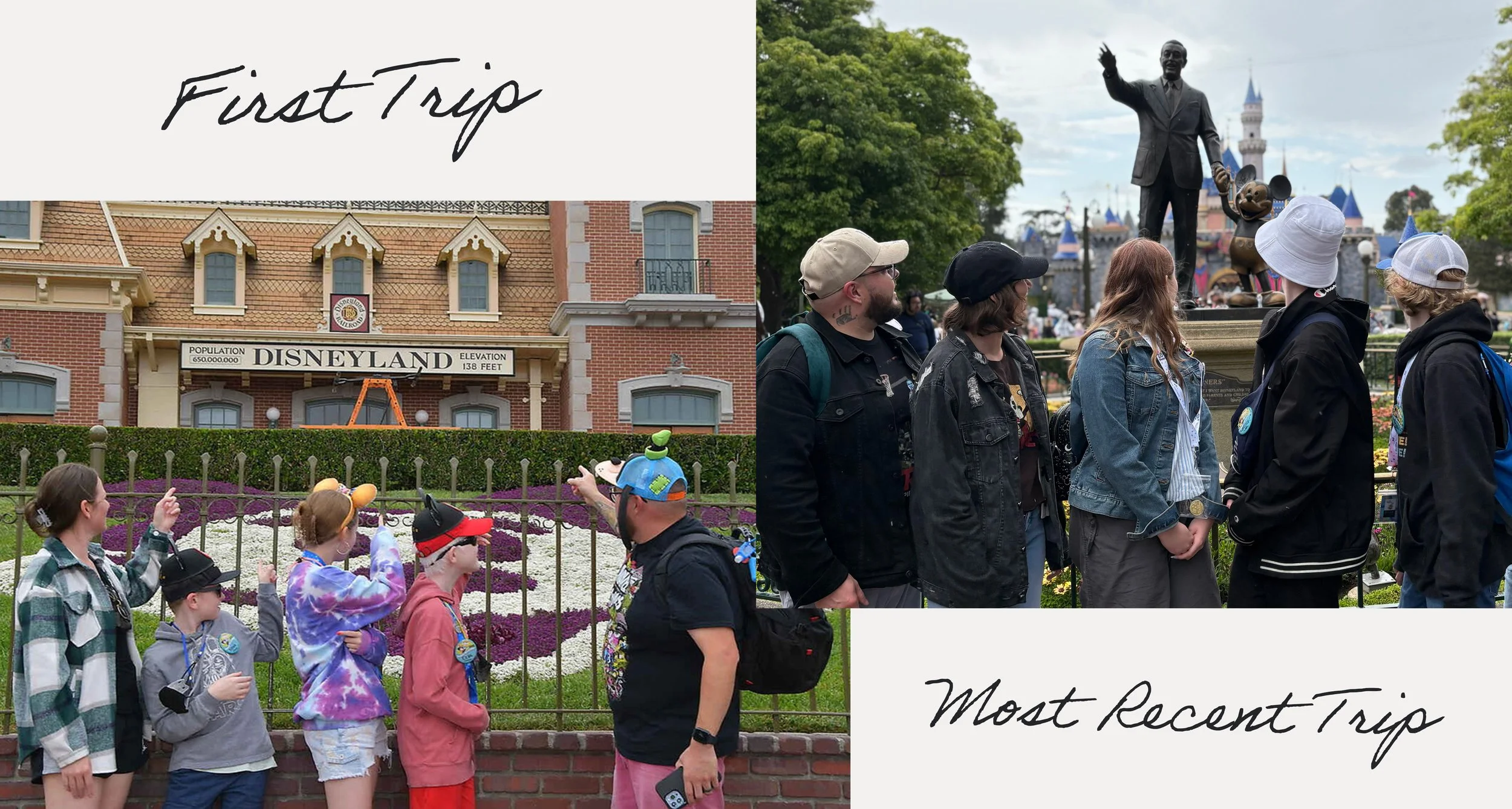 Billy's first trip and a later trip to Disneyland