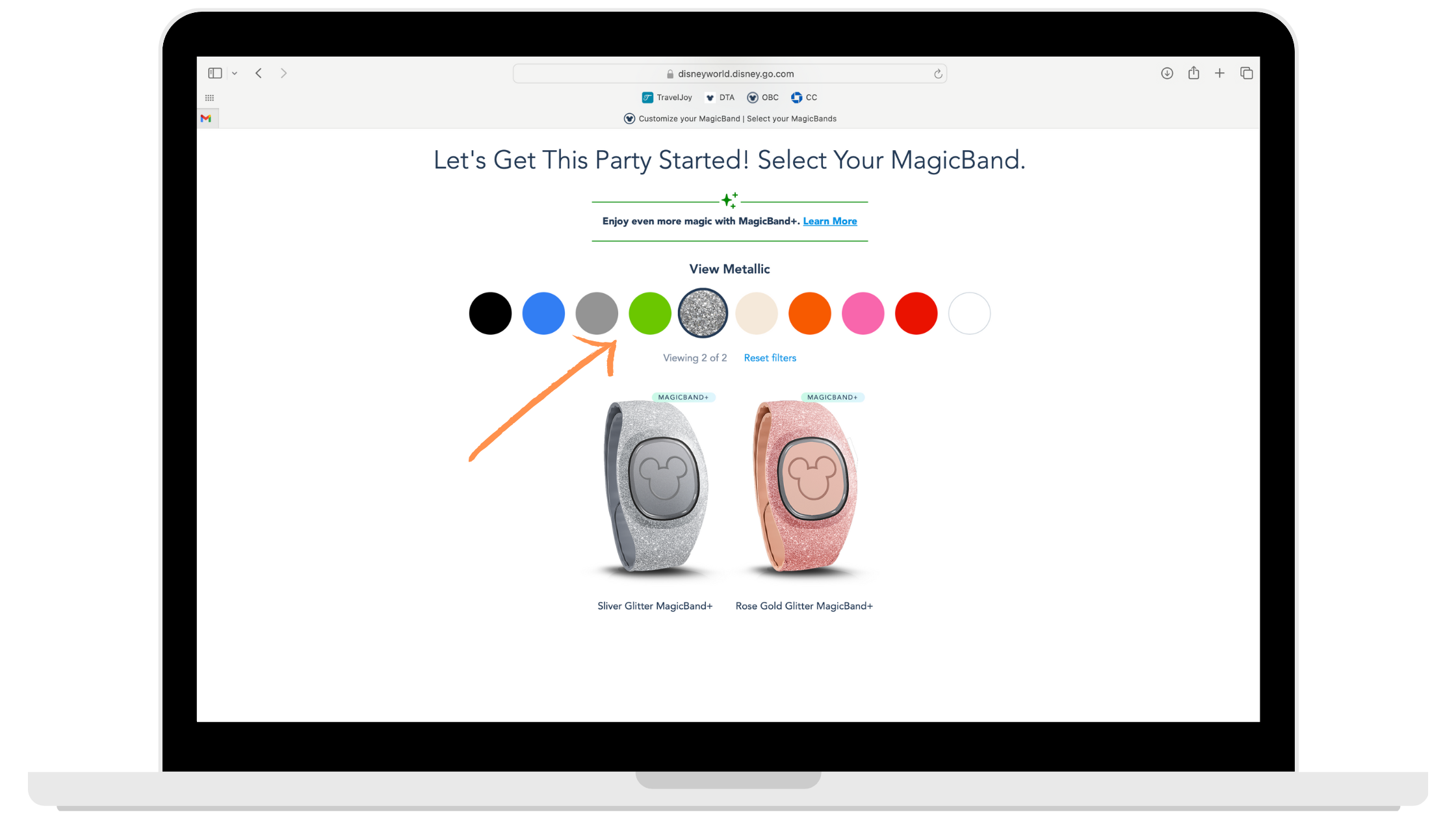 Filtering MagicBands by color or theme