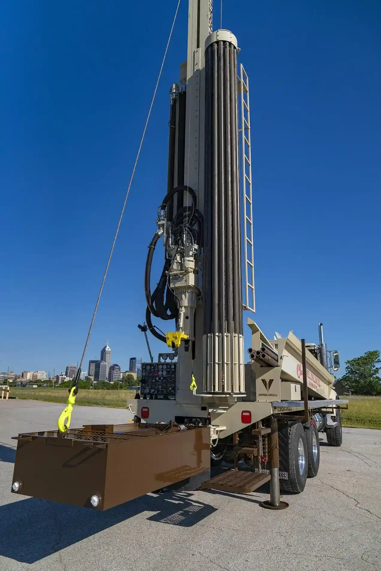 The V-140X drilling rig has intuitive controls for ease of operation.
