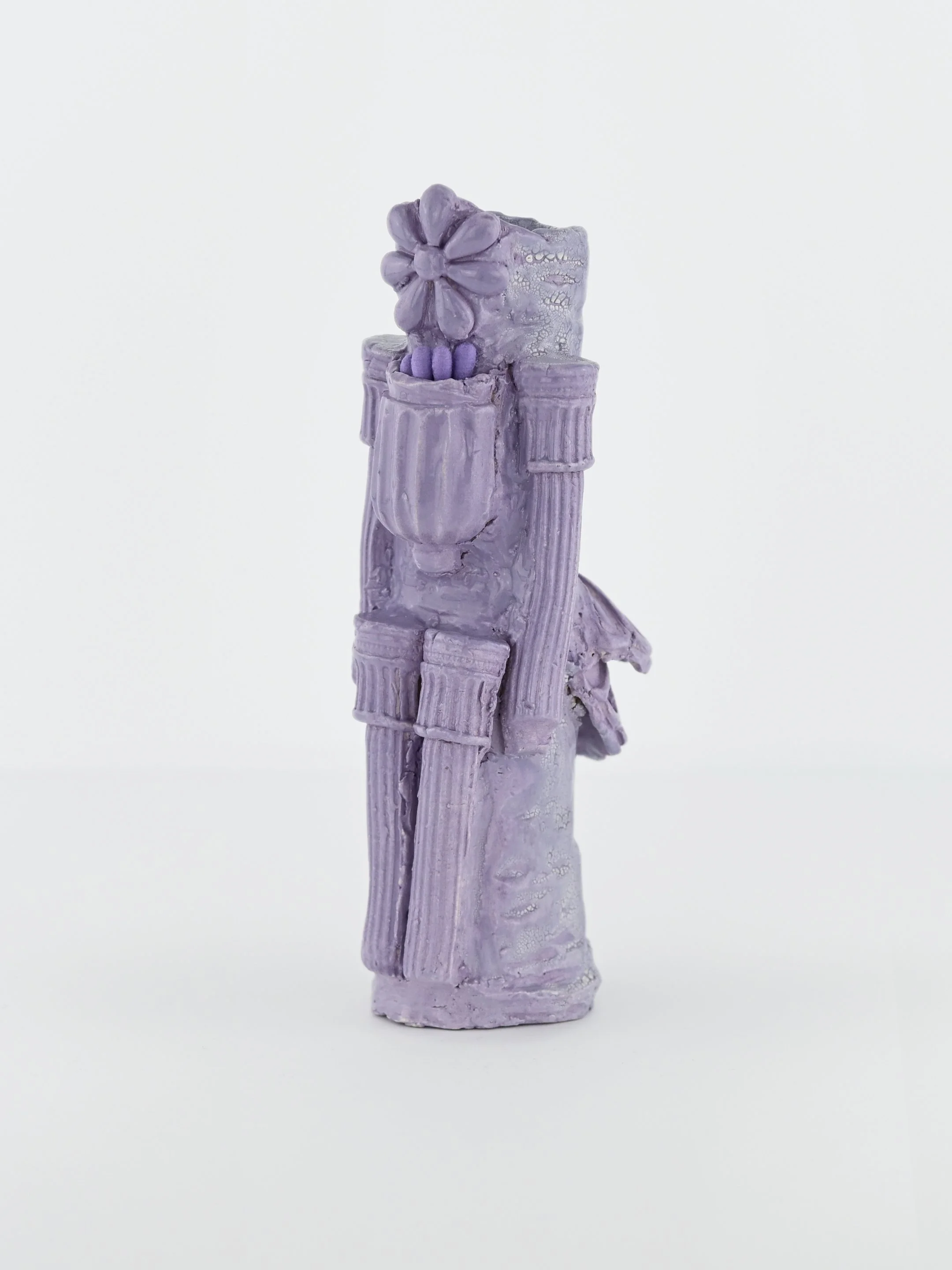 Amy Brener
Guard II, 2026
Glazed ceramic, q-tips, plastic drinking straws
7.5 x 2.5 x 2 inches