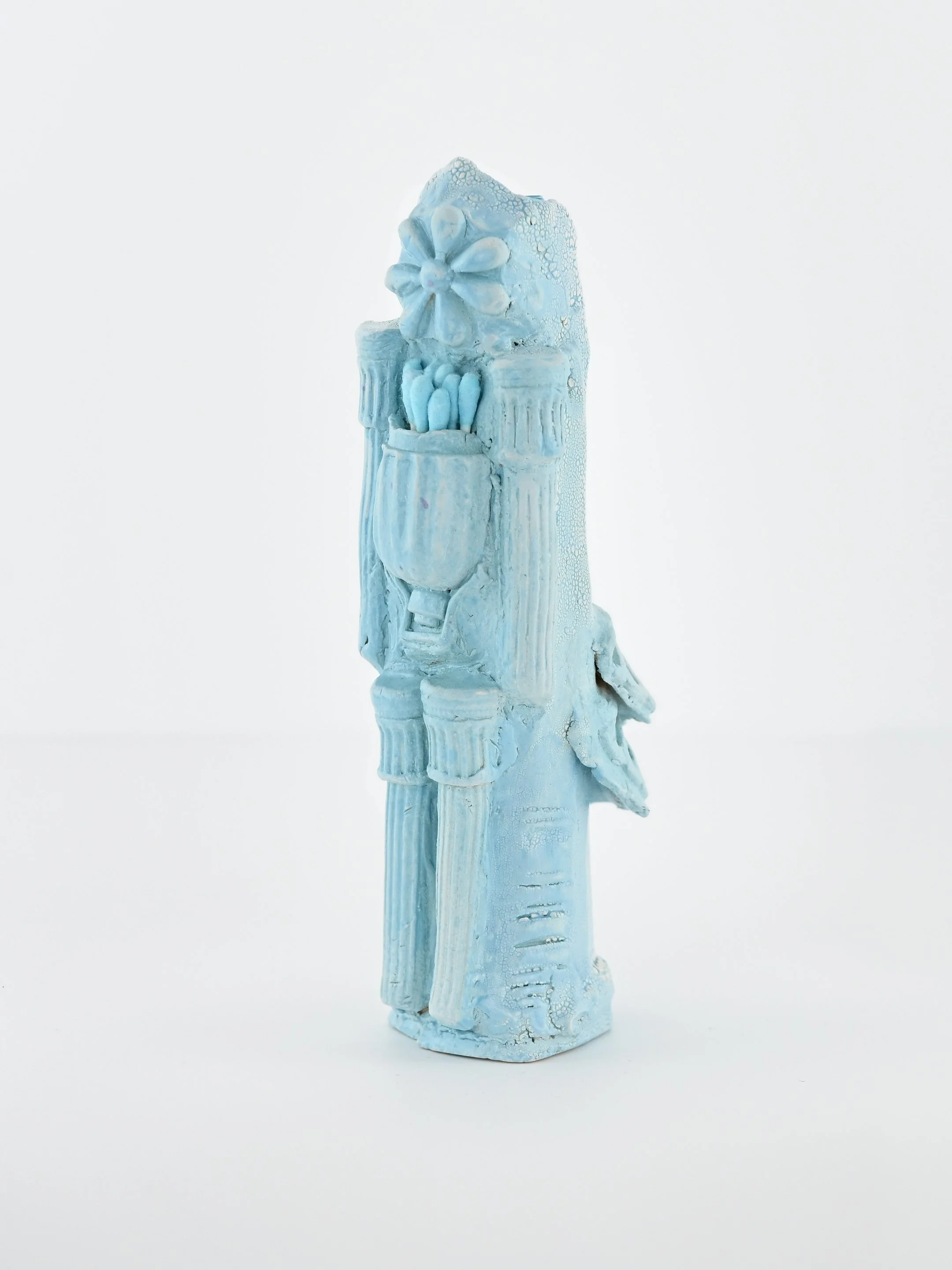 Amy Brener
Guard, 2026
Glazed ceramic, q-tips, plastic drinking straws
8.5 x 2.5 x 2 inches 