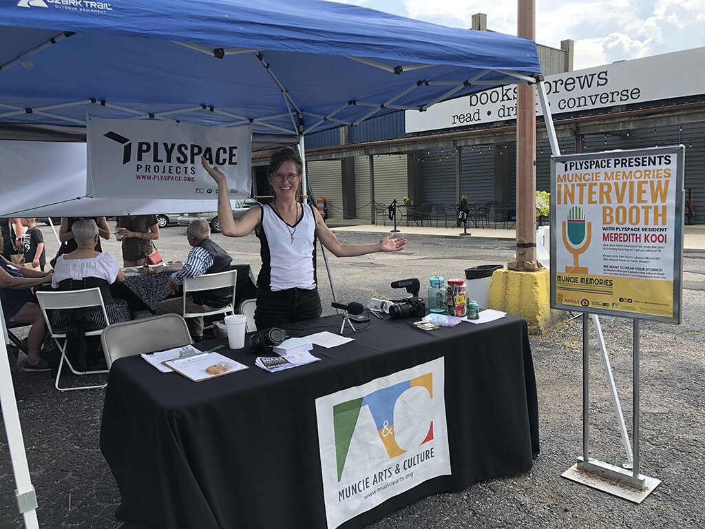 Interview Booth at Muncie Makers Market