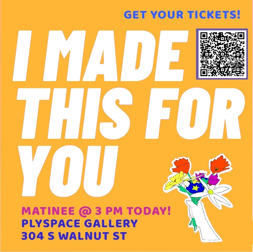 There is still time to catch the final performance of I MADE THIS FOR YOU, by Carmen Nikae! Today at 3 PM at PlySpace!⁠
Ticket link in bio!⁠
⁠
I Made This For You is a queer solo clown show for all ages. This silent-film-meets-live-theatrical-clown s