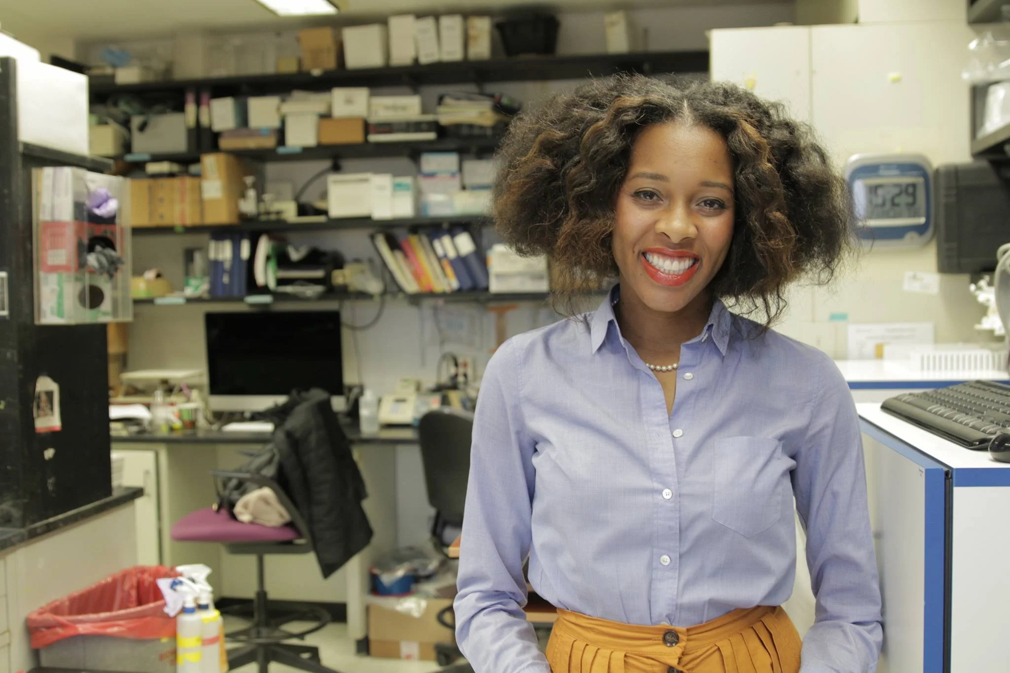 Bianca Jones Marlin in her lab