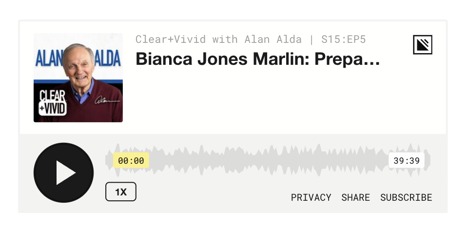 Audio cover for Clear + Vivid featuring an episode with Bianca