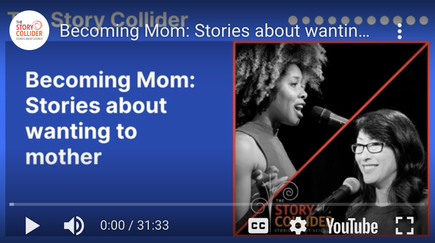 Bianca Jones Marlin Youtube cover for "Becoming mom: Stories about wanting to mother"