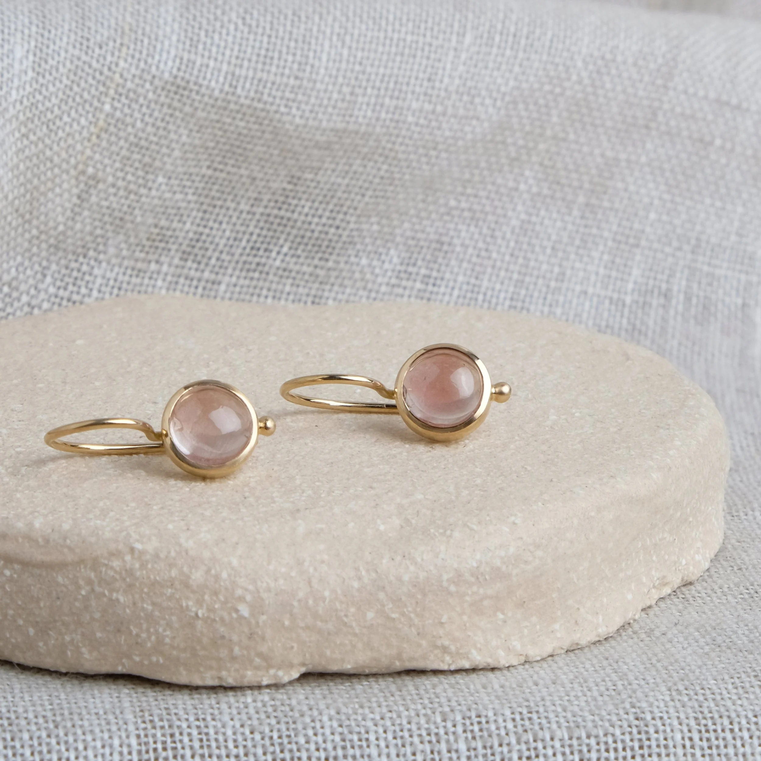 Natural Sunstones Earrings Gold.jpg