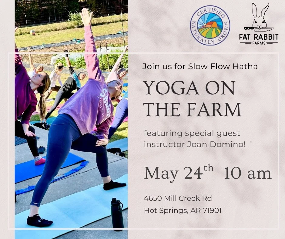 Join us for Yoga on the Farm May 24th at 10 am! Special guest instructor and @cngfarming rep Joan Domino will teach a one hour Slow Flow Hatha Yoga class among the gardens. 

A note from our instructor, &ldquo;My name is Joan Domino, and I am excited
