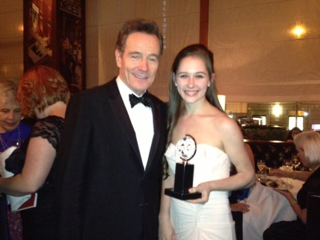 Kaylee Grippando with Tony Award Winner Bryan Cranston – 2014