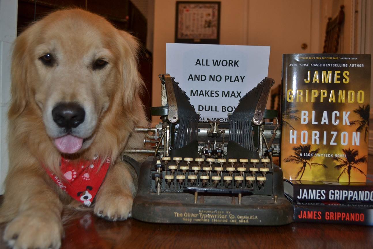 Max at his typewriter, channeling Stephen King.