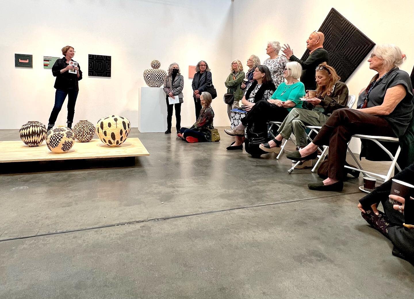 Gallery talk today was engaging and enjoyable.
Thank you to Tanja Rector, Nancy Monk and DJ Hall. (Photos by @sloanprojects)
.
@tantan4me @nancy_monk @djhallartist
