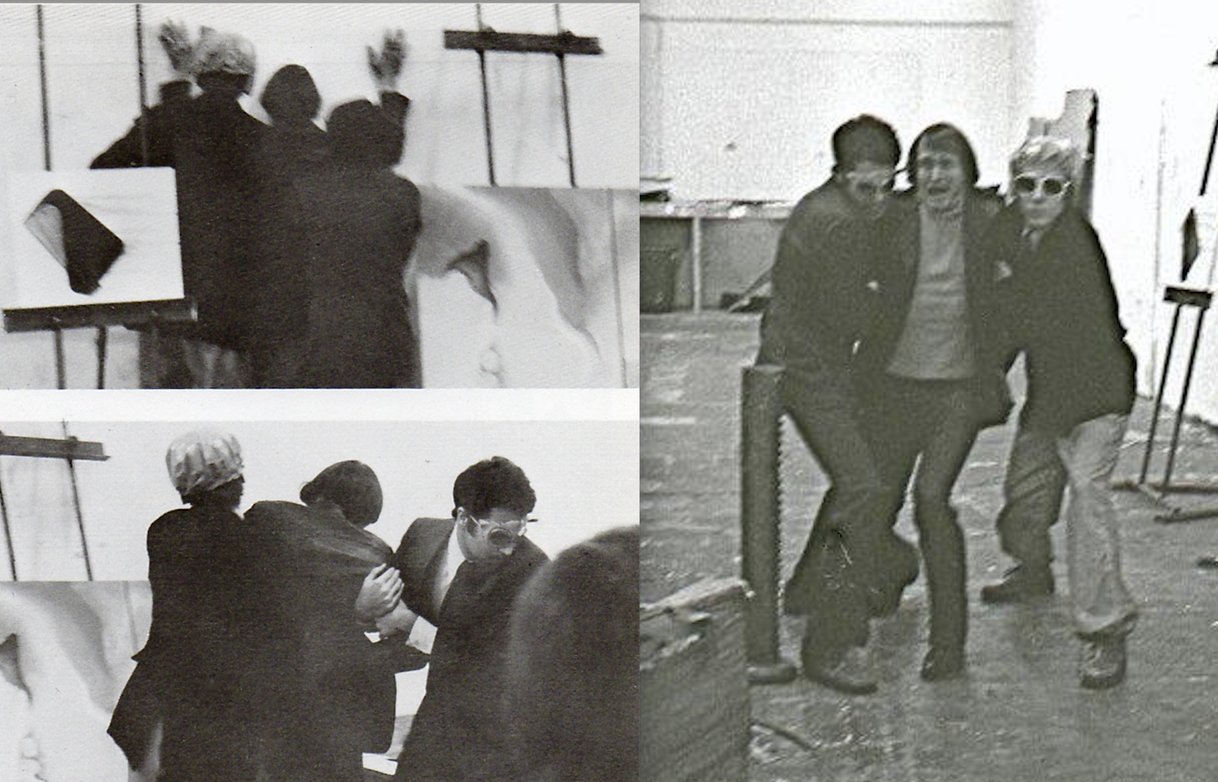 "Arresting Llyn Foulkes" performance, ArtCenter College of Design, 1974