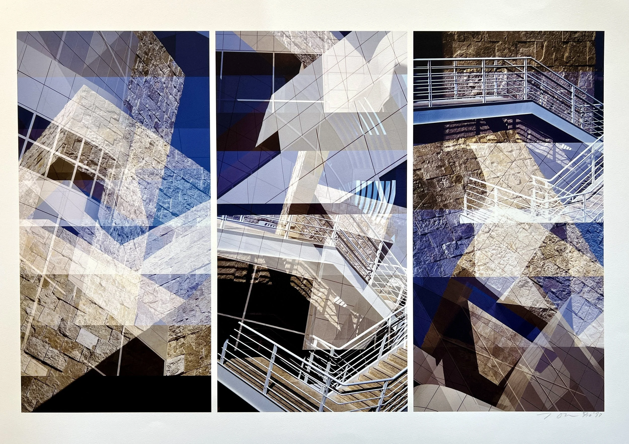 Getty Entrance Triptych, 1997 | inkjet print