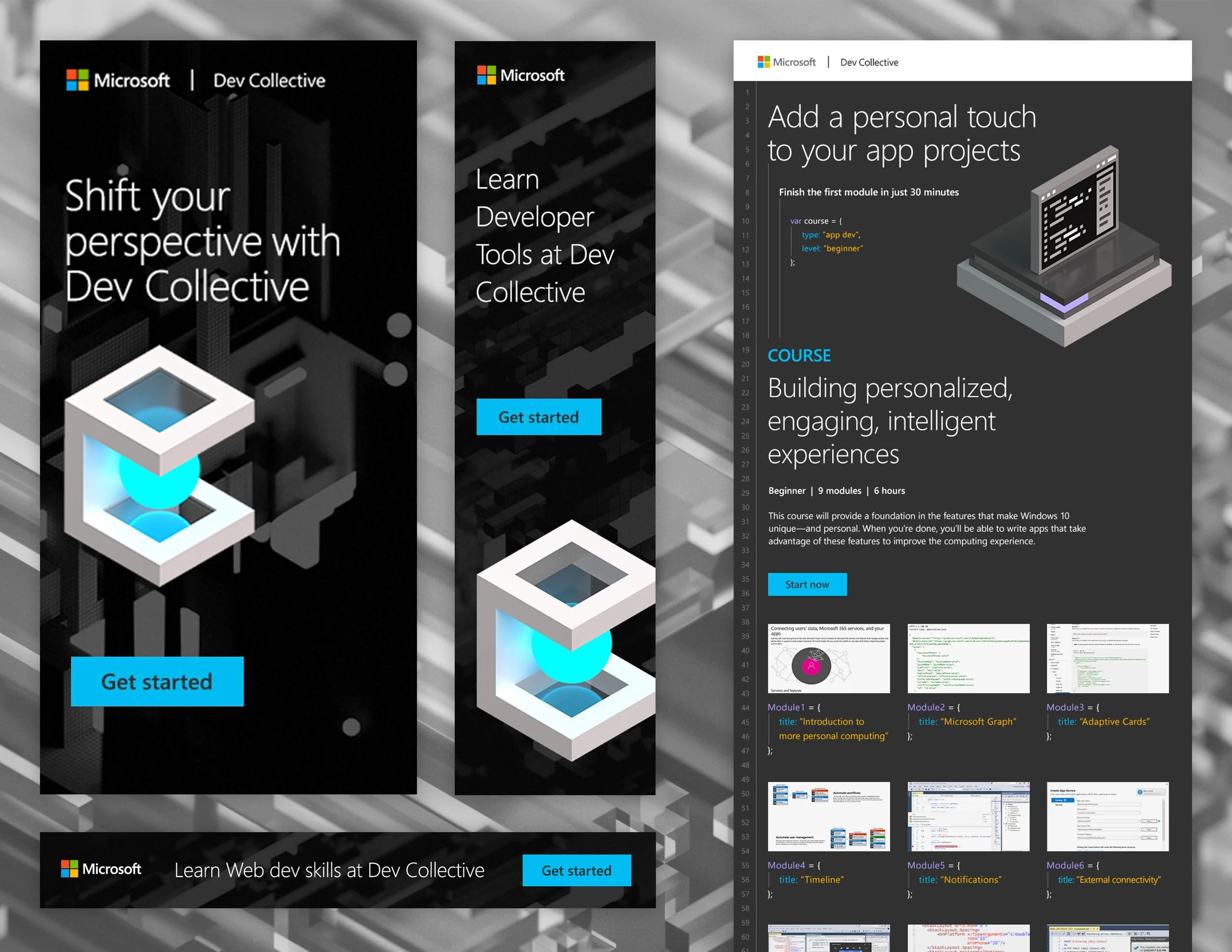 Dev Collective email and web banners