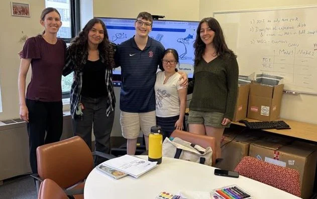 The five researches who worked on this article, standing together.