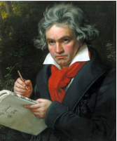 A portrait of Beethoven