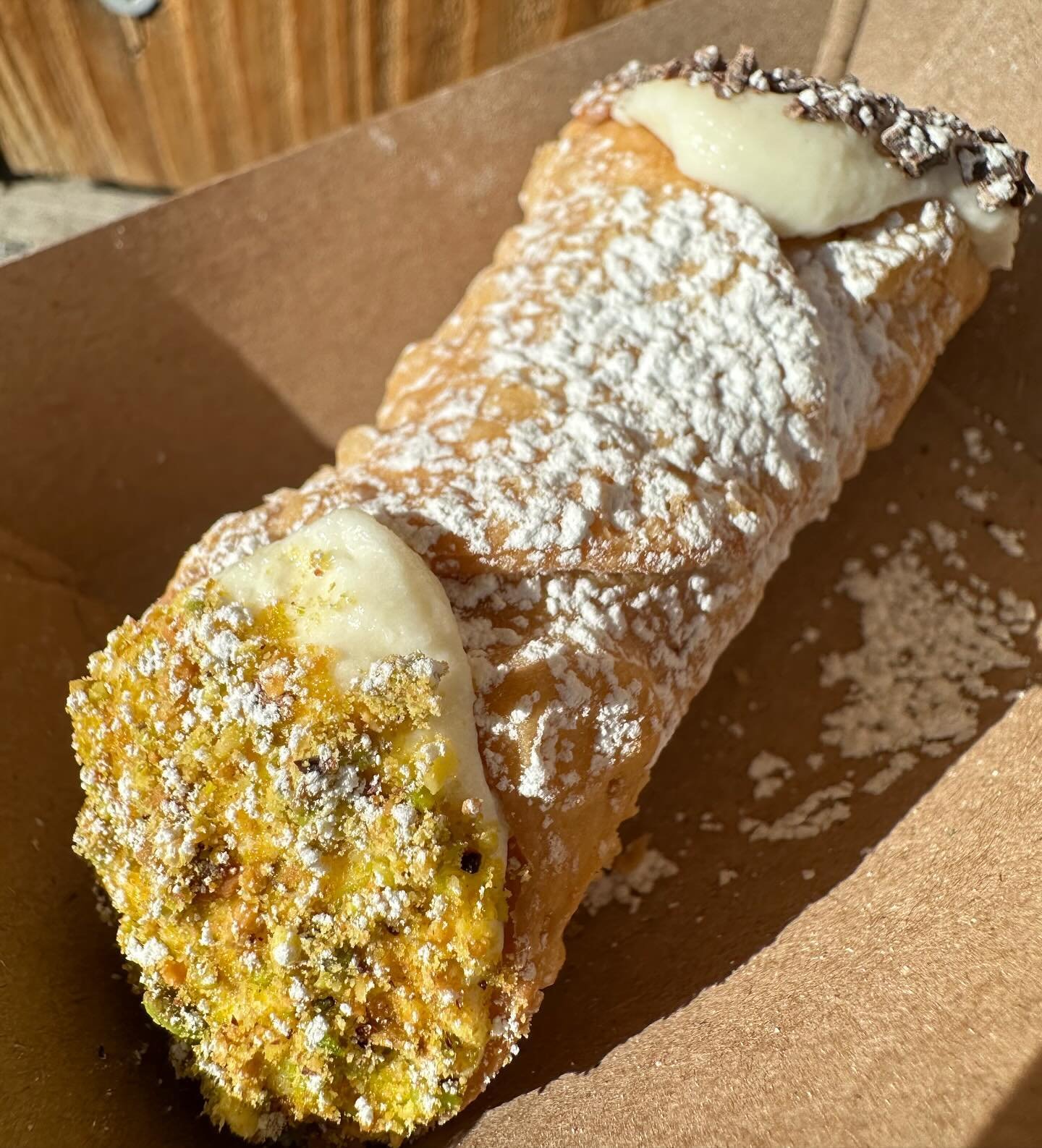 Pistachio and Chocolate Cannoli has us all drooling including Percy🤤