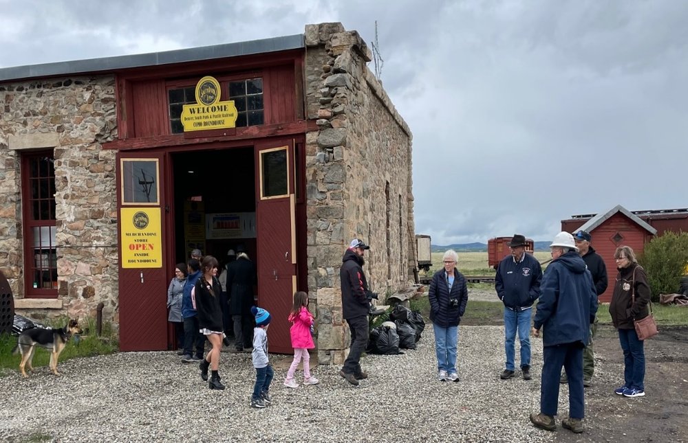  In spite of stormy weather visitors came out in a steady flow to experience the progress of the Como Heritage Railroad Campus. 