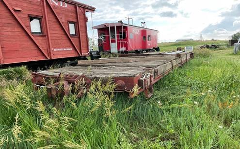  In return for this outstanding effort the Rocky Mountain Heritage Society is donating this DRG&amp;W narrow gauge flat car to the Denver, South Park &amp; Pacific Historical Society at Como. 