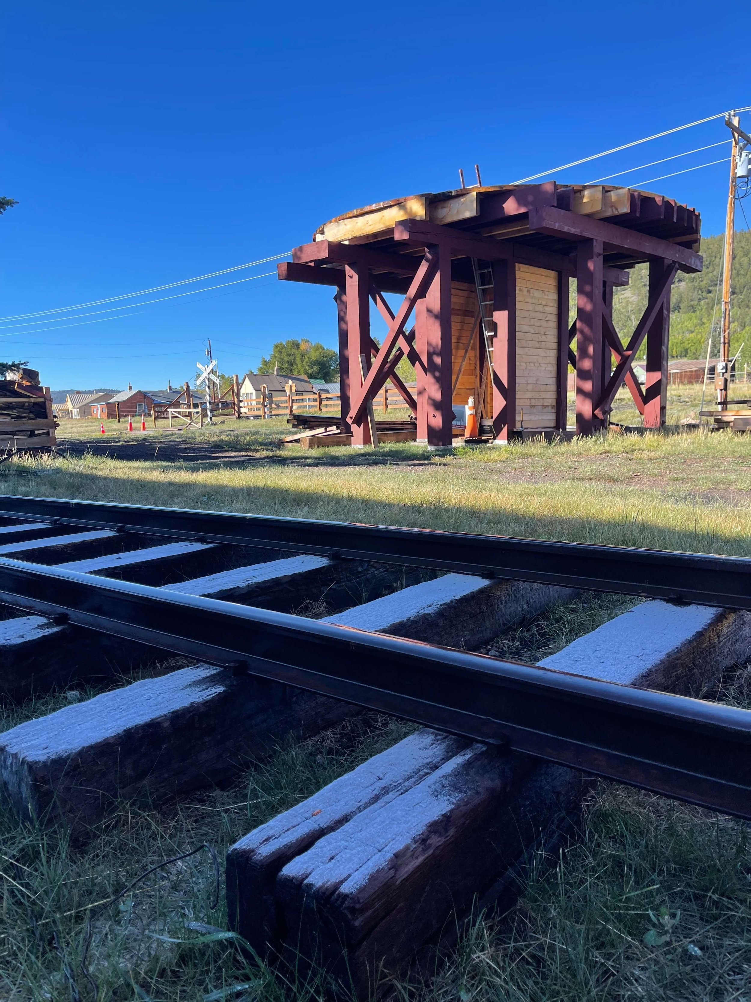  A little bit of frost was still on the tracks as volunteers began to arrive.  