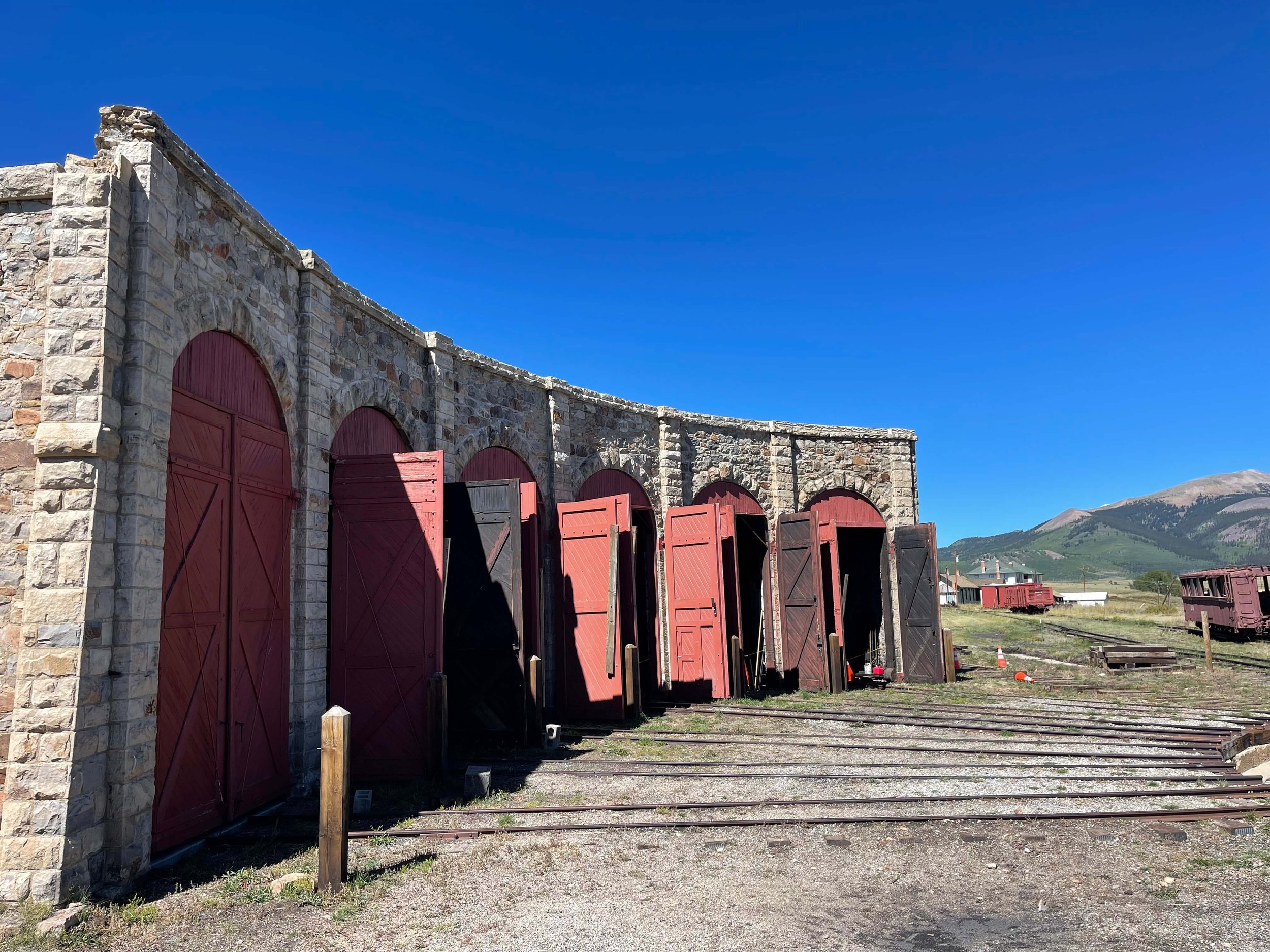  Throughout the day the Como Roundhouse received a steady stream of visitors as the weather warmed up.  