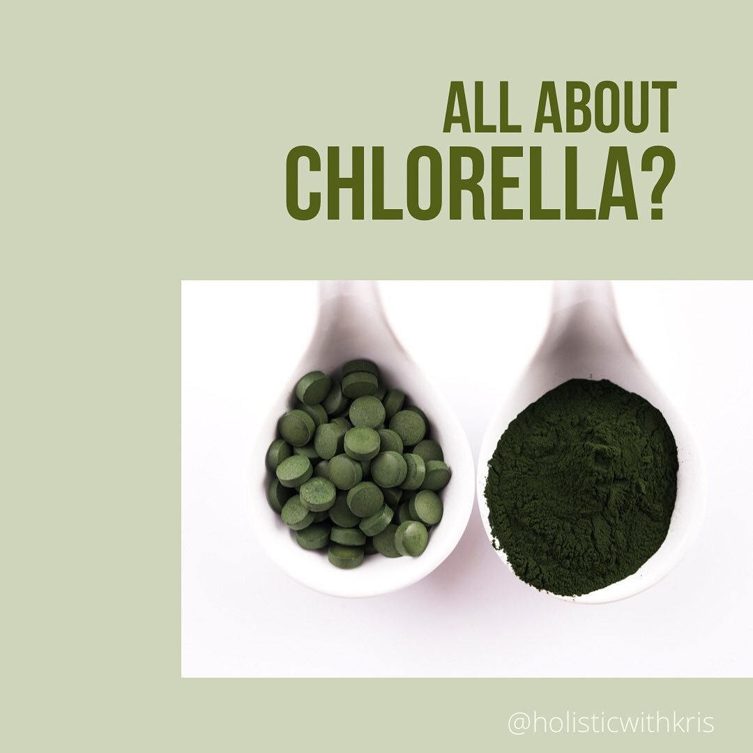 Chlorella is a tiny water grown algae that has a ton of readily available chlorophyll. 

&rarr;&rarr; It contains proteins, carbs, ALL of the B vitamins, vitamin C and E, amino acids and some pretty awesome rare trace minerals.  Side note that this l