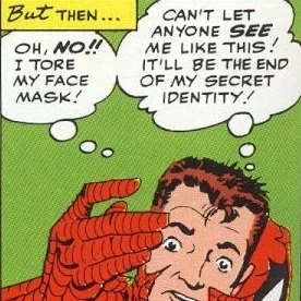 Vintage spiderman comic image.