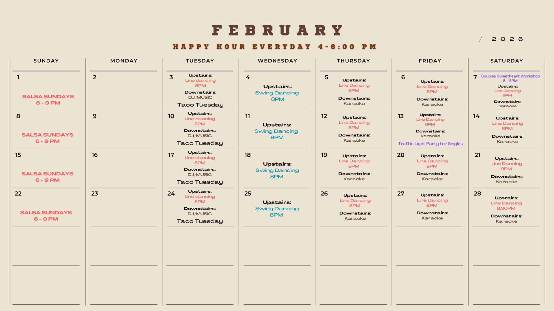 February CALENDAR