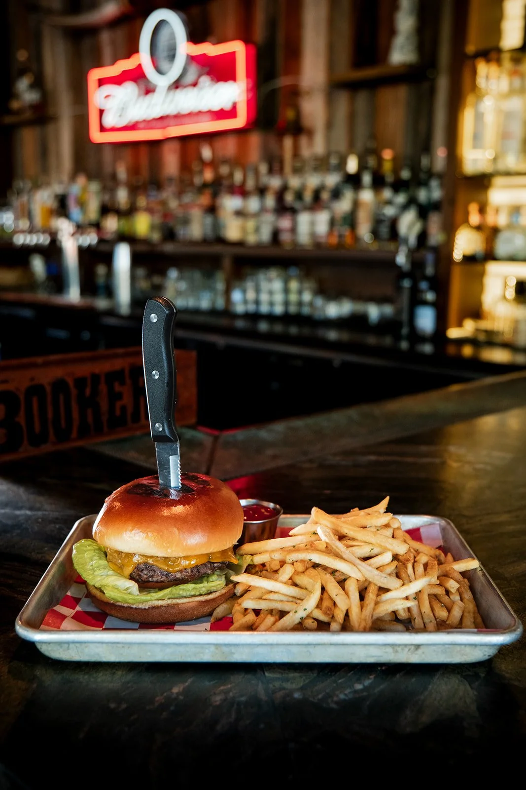 burger and fries