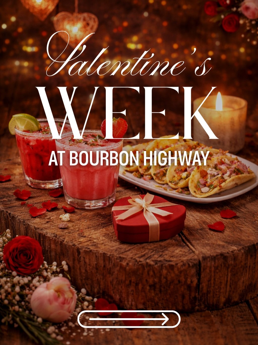 💕VALENTINES WEEK EVENTS 💘

We are excited to announce a full week of festivities to celebrate love! No matter if you are single, taken, or it&rsquo;s complicated, we have something for you. 

Stoplight parties, partner workshop, and also food and d