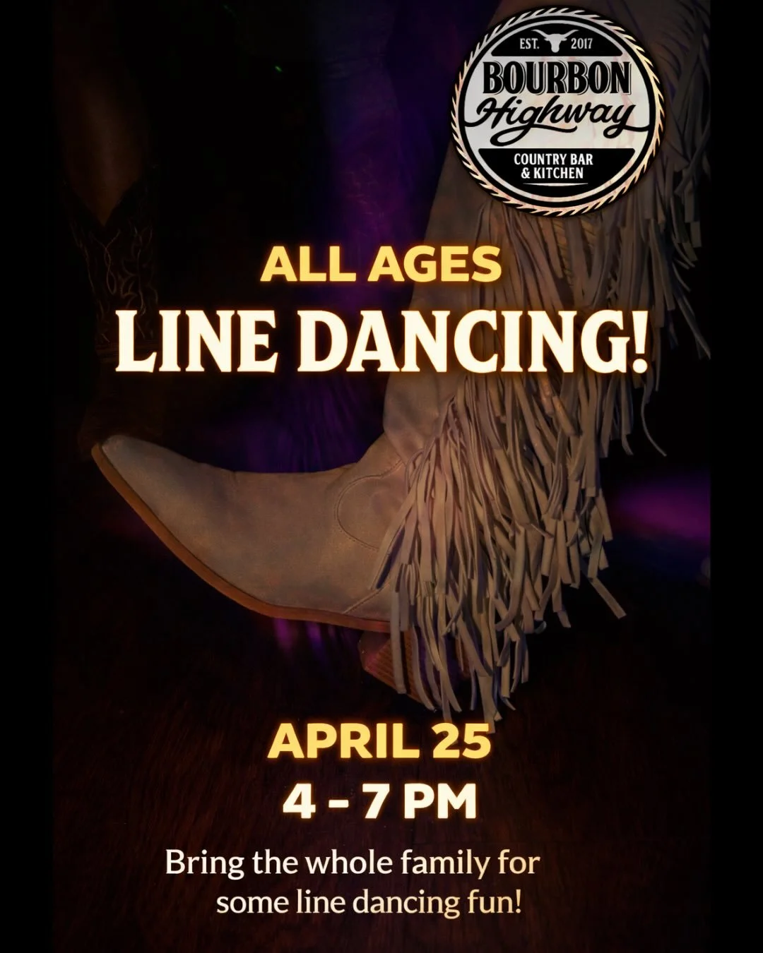 All Ages Line Dancing is back this month! 🤠
Save the date for April 25 from 4-7PM

#bourbonhighway #linedancing #allageswelcome #walnutcreek