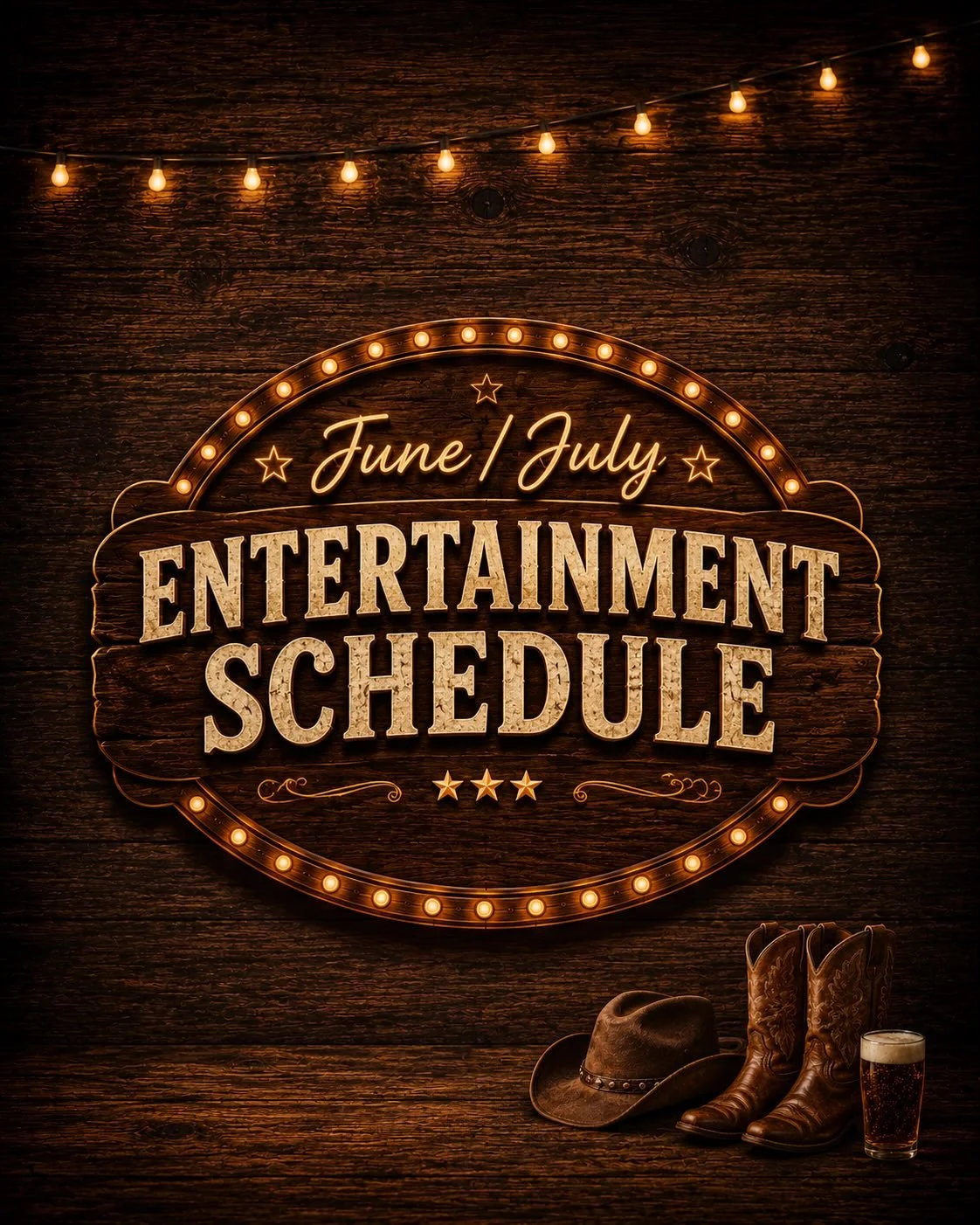 Need plans this summer? Bourbon Highway is your home for entertainment all summer long 🤠

Tuesday, Thursday, Friday &amp; Saturday: We open at 4PM with entertainment all night long 

Sunday, Monday &amp; Wednesday: We are closed for regular service,