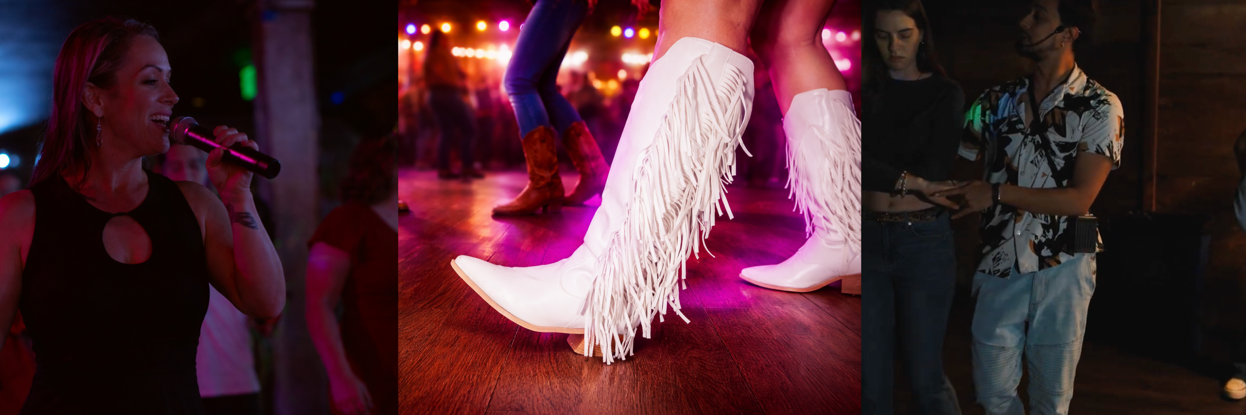 line dancing at bourbon highway country bar