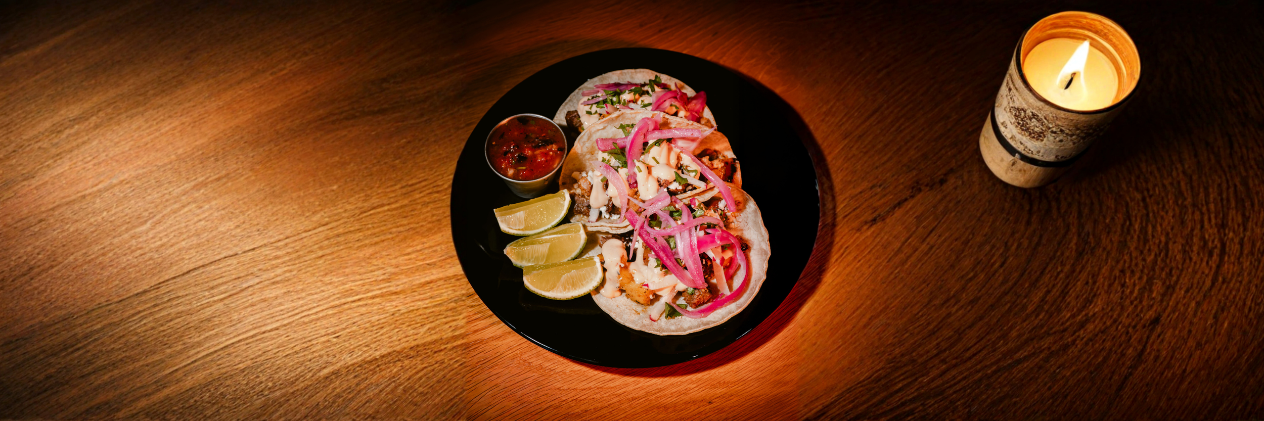 tacos at bourbon highway bar food